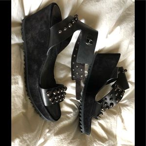Black Studded Wedge Pedro Garcia Size 7